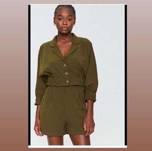 Forever 21 matching crop blazer and high waist shorts set